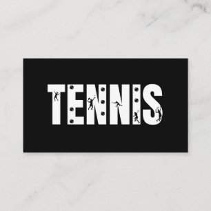 Tarjeta De Visita Moderno Tenis Social Media Player Coach Club Ball
