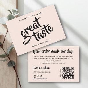 Tarjeta De Visita Moderno tienes buen gusto código qr gracias