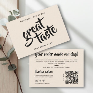 Tarjeta De Visita Moderno tienes un gran gusto código qr gracias