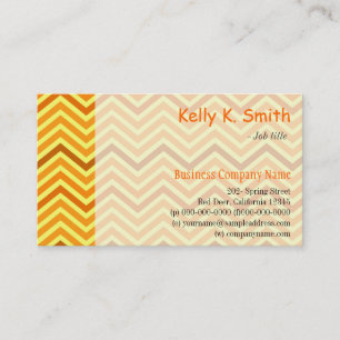 Tarjeta De Visita Moderno, trendy, brillante zigzag de chevron amari