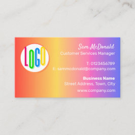 TARJETA DE VISITA MODERNO TRENDY COLORIDO NEGOCIOS LOGO COMPANY BRAN