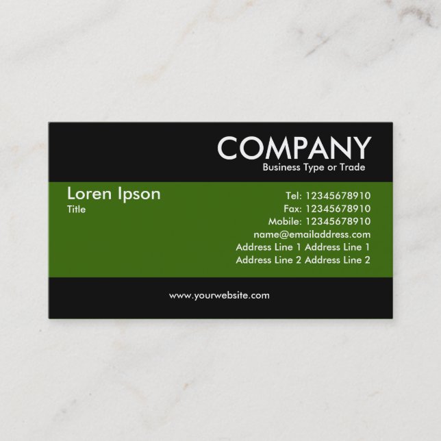 Tarjeta De Visita Moderno - Verde (Anverso)