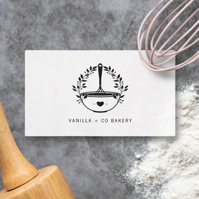 Tarjeta De Visita Moderno Whisk Bakery Caterer Business (Subido por el creador)