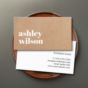 Tarjeta De Visita Moderno White IMPRETED Kraft Bold Consultor