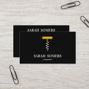 Tarjeta De Visita Moderno Wine Stain Corkbolt Sommelier Bartender