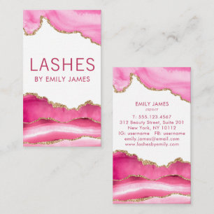 Tarjeta De Visita Moderno y de moda Agate Agate Lash Extensiones Bel