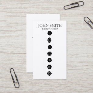 Tarjeta De Visita Moderno y elegante 7 Chakras Kundalini Arcoiris sa