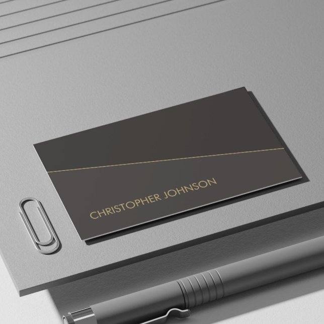 Tarjeta De Visita Moderno y elegante abogado de la línea de oro de B (Subido por el creador)