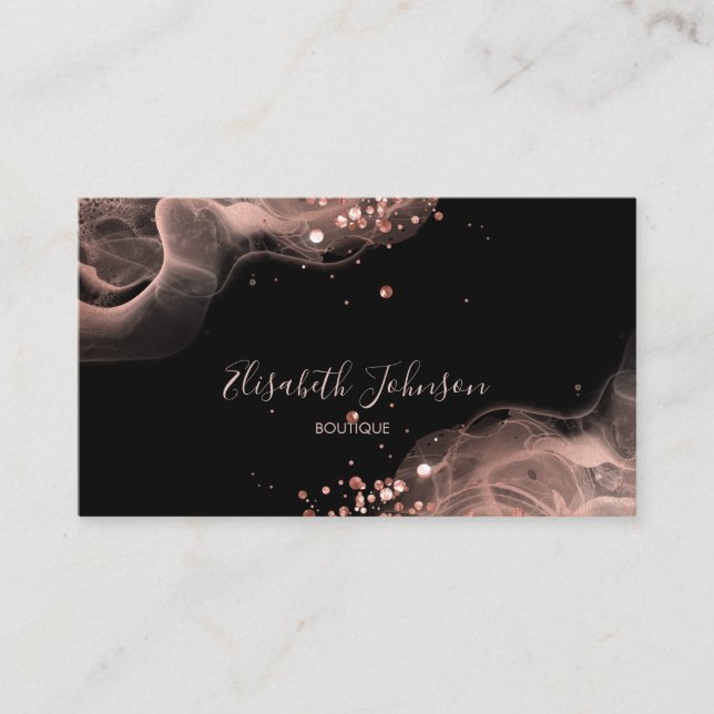 Tarjeta De Visita Moderno y elegante artista de maquillaje Boutique (Anverso)