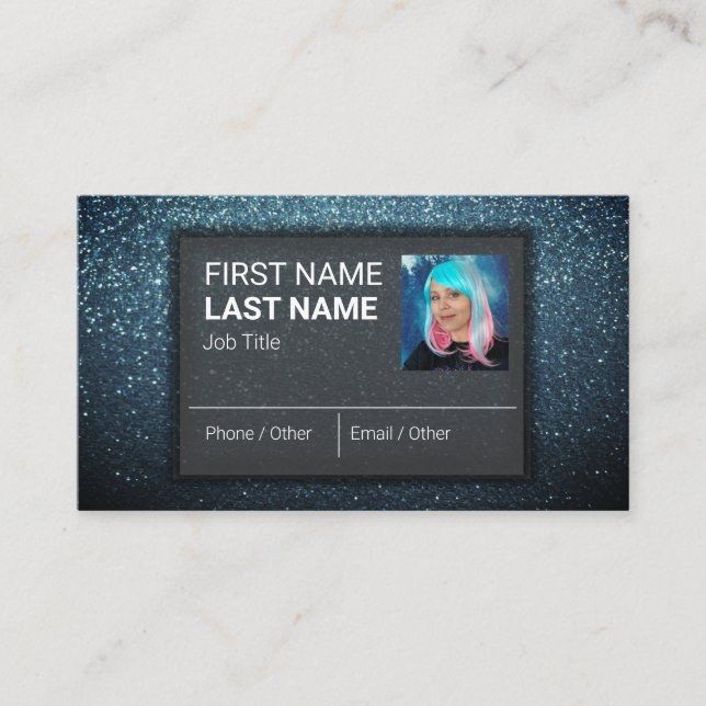 Tarjeta De Visita Moderno y elegante artista de maquillaje Purpurina (Anverso)