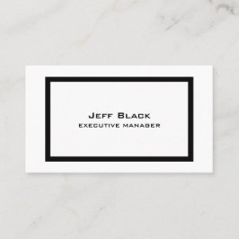 Tarjeta De Visita Moderno y elegante blanco negro