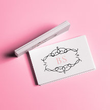 Moderno y elegante Boho Black Frame Monograma