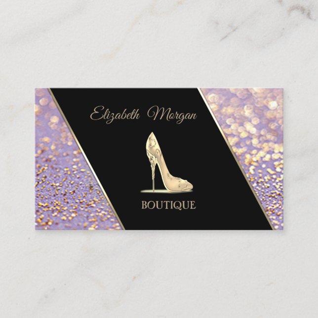 Tarjeta De Visita Moderno y elegante Bokeh, alto talón (Anverso)