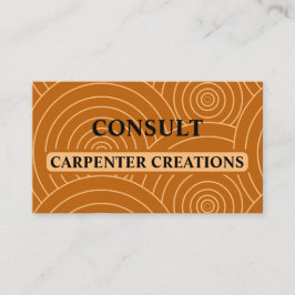 Tarjeta De Visita Moderno y elegante carpintería profesional