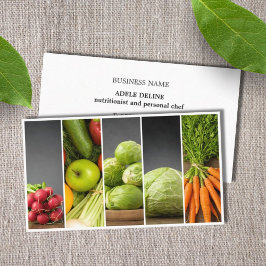 Tarjeta De Visita Moderno y elegante chef nutricionista personal