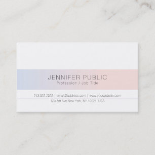 Tarjeta De Visita Moderno y elegante color Modish en la planicie Min