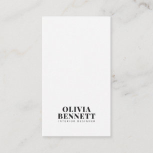 Tarjeta De Visita Moderno y elegante diseño interior blanco minimali