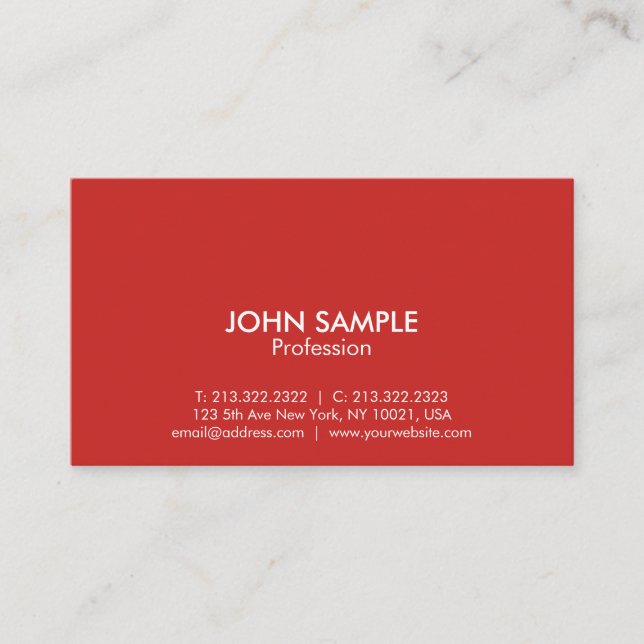 Tarjeta De Visita Moderno y elegante diseño simple (Anverso)