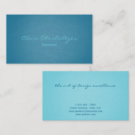 Tarjeta De Visita Moderno y elegante diseño Verde azulado turquesa