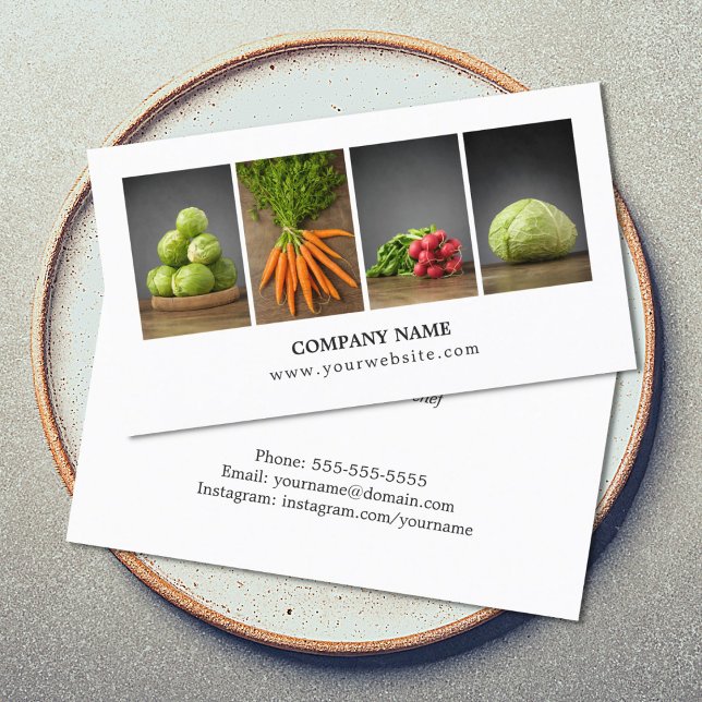 Tarjeta De Visita Moderno y elegante entrenador de nutrición (Subido por el creador)