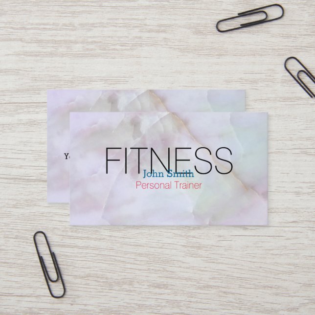 Tarjeta De Visita Moderno y elegante entrenador personal de fitness  (Anverso/Reverso In Situ)