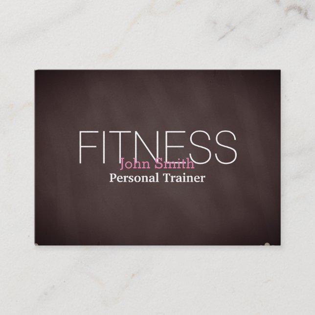 Tarjeta De Visita Moderno y elegante entrenador personal de fitness (Anverso)