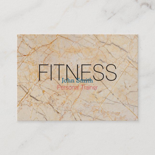 Tarjeta De Visita Moderno y elegante entrenador personal de fitness  (Anverso)