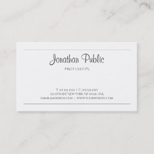 Tarjeta De Visita Moderno y elegante estilo a mano de lujo profesion