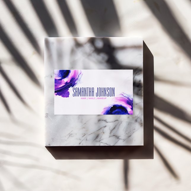 Tarjeta De Visita Moderno y elegante estilo de moda Royal Purple Bro (Subido por el creador)