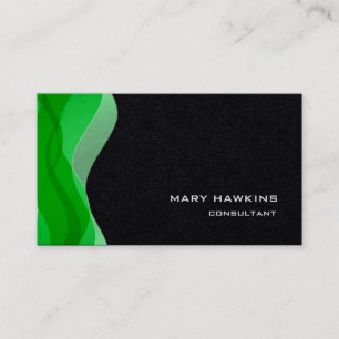 Tarjeta De Visita Moderno y elegante estilo de moda Verde Negro Mode