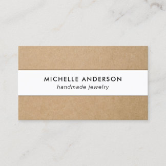 Tarjeta De Visita Moderno y elegante estilo Kraft Paper Professional