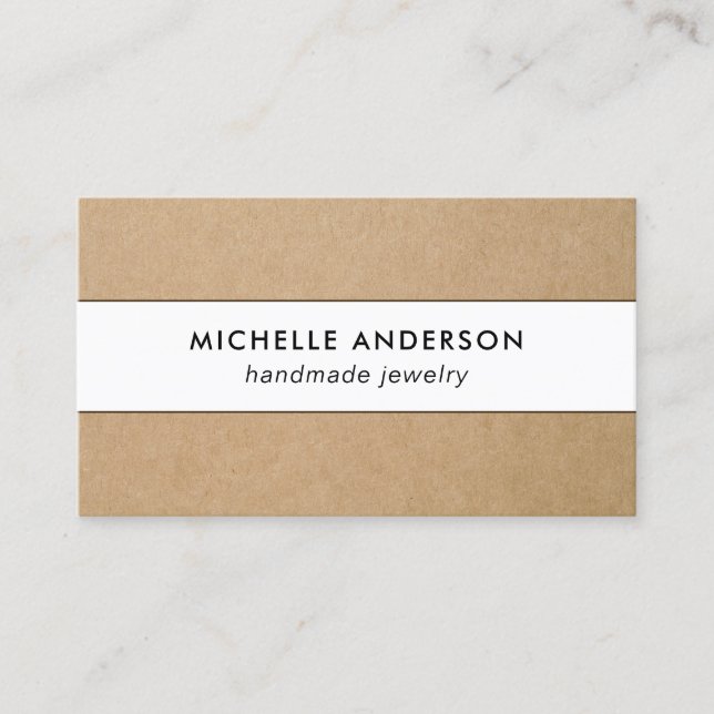 Tarjeta De Visita Moderno y elegante estilo Kraft Paper Professional (Anverso)