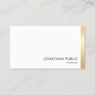 Tarjeta De Visita Moderno y elegante Faux Gold Personalizado