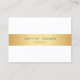 Tarjeta De Visita Moderno y elegante Faux Gold Profesional
