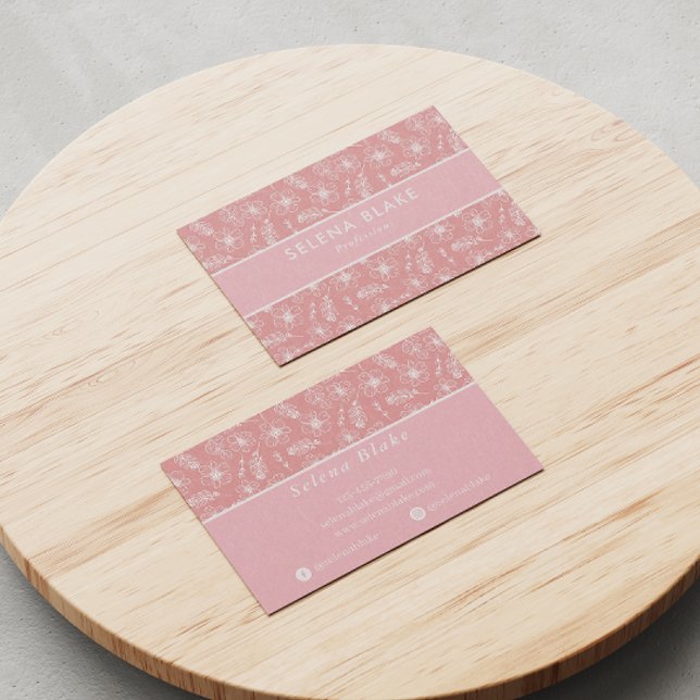 Tarjeta De Visita Moderno y elegante | Floral audaz y elegante (Subido por el creador)