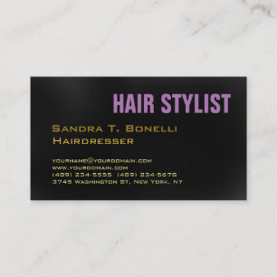 Tarjeta De Visita Moderno Y Elegante Fondo Gris De Peluquería Único