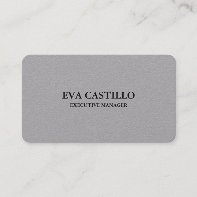 Tarjeta De Visita Moderno y elegante Gestor sencillo Premium Gray (Anverso)