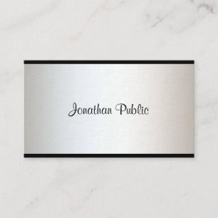 Tarjeta De Visita Moderno y elegante guión de caligrafía con placa c