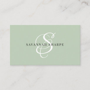 Tarjeta De Visita Moderno y elegante guión monográfico Sage profes