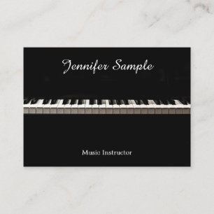 Tarjeta De Visita Moderno y elegante instructor de música de plantil