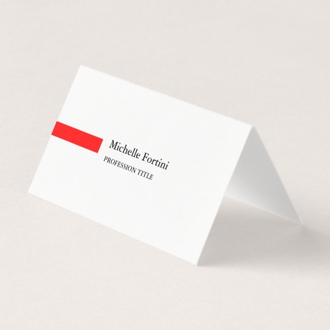 Tarjeta De Visita Moderno y elegante llano Minimalista (Anverso)