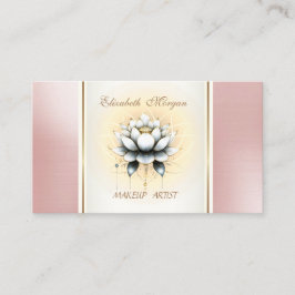 Tarjeta De Visita Moderno y elegante Lotus blanco