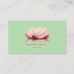 Tarjeta De Visita Moderno y elegante Lotus Green