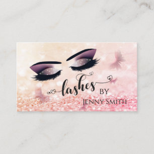 Tarjeta De Visita Moderno y elegante maquillaje de mariposas bokek p