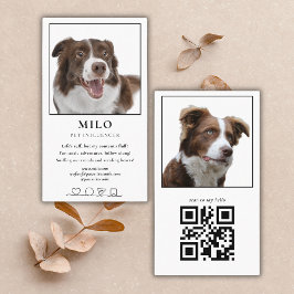Tarjeta De Visita Moderno y elegante Mascota de fotografía de medios