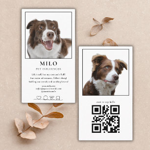 Tarjeta De Visita Moderno y elegante Mascota de fotografía de medios