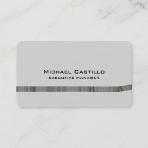 Tarjeta De Visita Moderno y elegante moderno de moda gris claro Mini