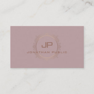 Tarjeta De Visita Moderno y elegante Monograma profesional de moda