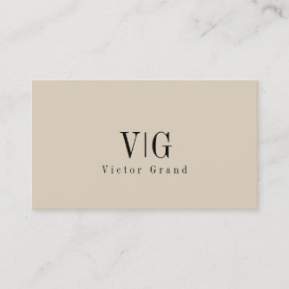 Tarjeta De Visita Moderno y elegante Monograma profesional simple