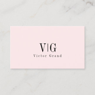 Tarjeta De Visita Moderno y elegante Monograma profesional simple